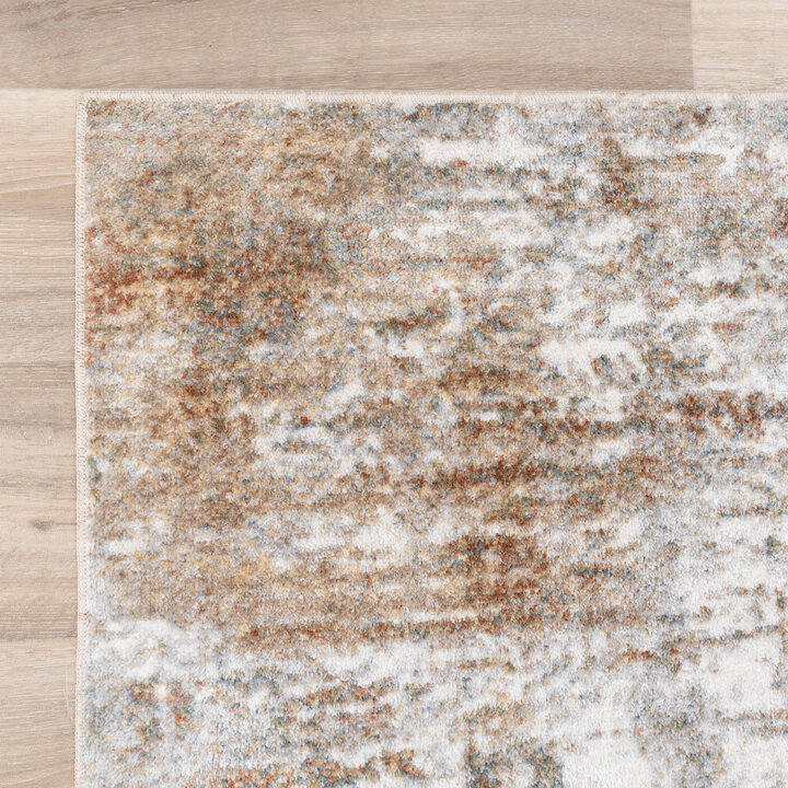 Waschbarer Teppich Abstrakt - Misha Grunge Creme Braun - 5
