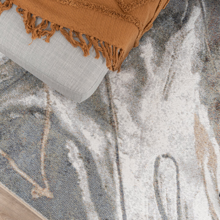 Waschbarer Teppich Abstrakt - Misha Lines Creme Grau - 2