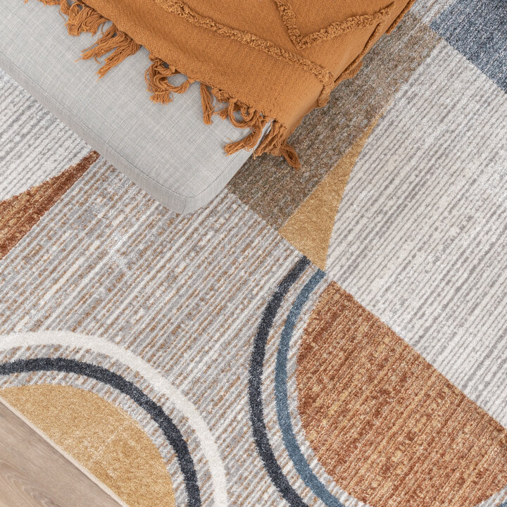 Waschbarer Teppich Abstrakt - Misha Blocks Bunt - 2