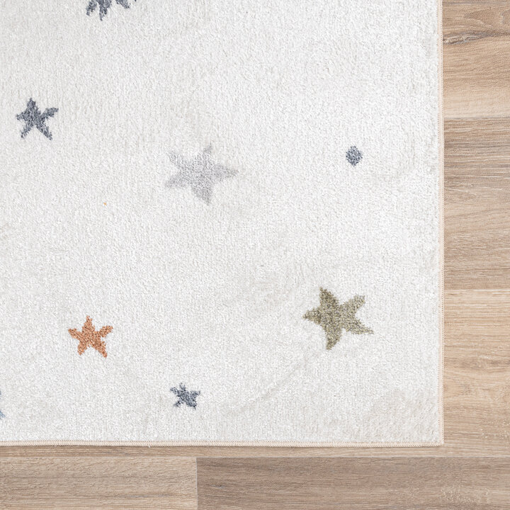 Waschbarer Kinderteppich - Ravi Stars Bunt - 5