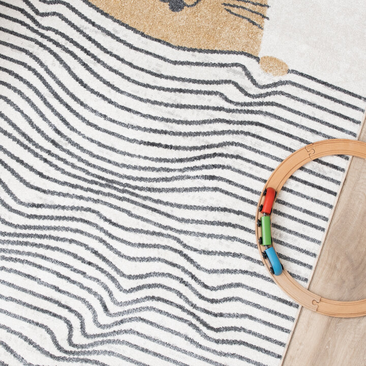 Waschbarer Kinderteppich - Ravi Cat Bunt - 2