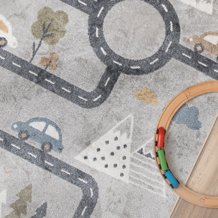 Waschbarer Kinderteppich - Ravi Road Bunt - 2