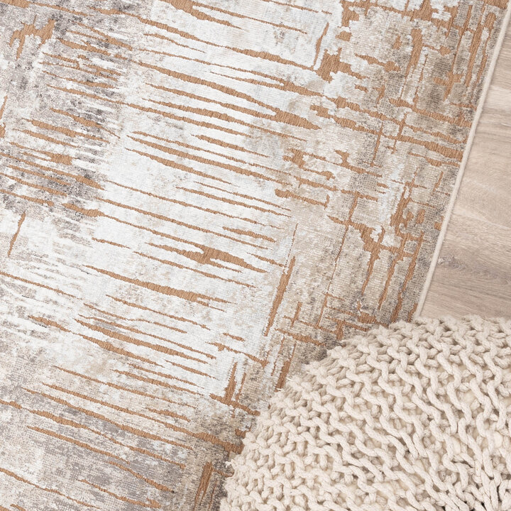 Teppich Modern - Hendrix Grunge Creme Terracotta - 2