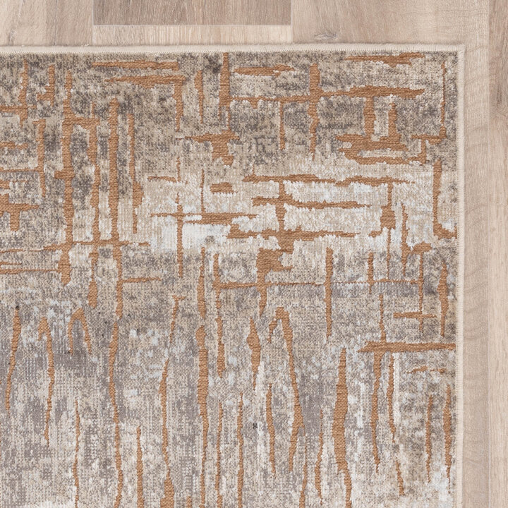 Teppich Modern - Hendrix Grunge Creme Terracotta - 5