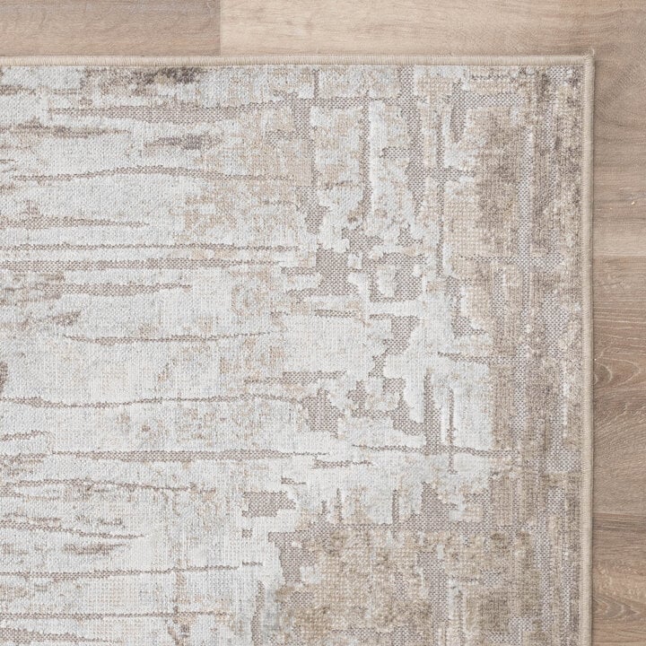 Teppich Modern - Hendrix Grunge Creme Grau - 5