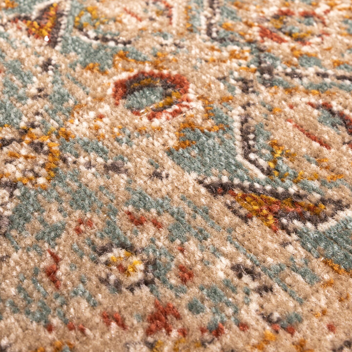 Teppich Vintage Rund - Thirza Oriental Hellblau Bunt - 3