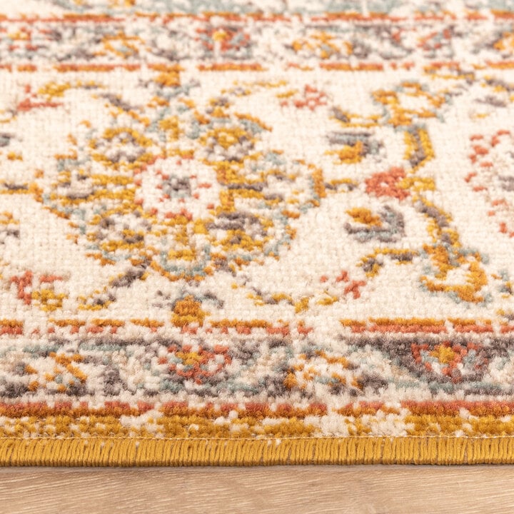 Vintage Teppich - Thirza Medaillon Ockergelb Bunt - 4