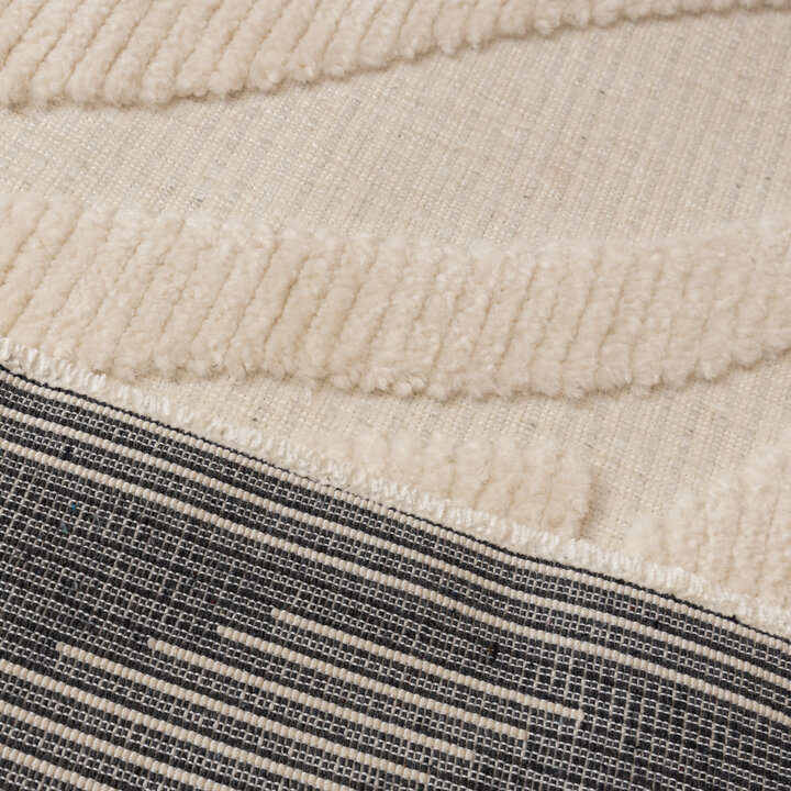 Waschbarer Teppich - Dunya Zebra Weiß - 6