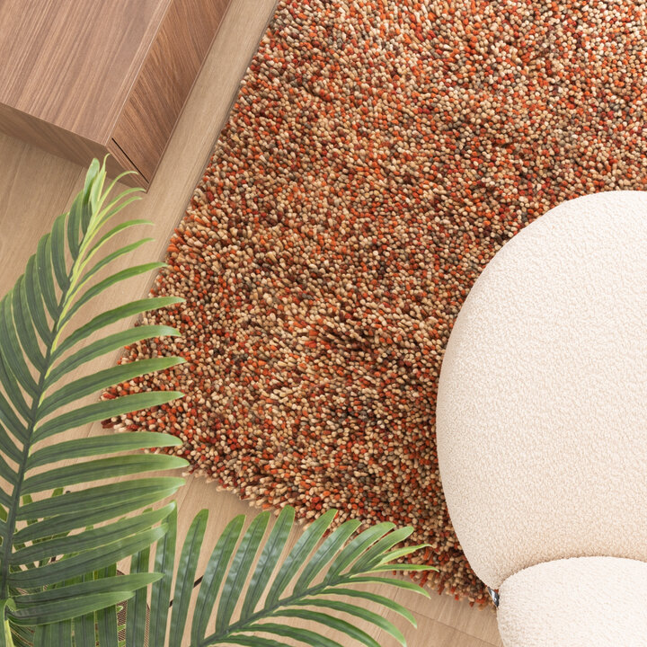 Wollteppich Hochflor - Elin Rot Terracotta - 2
