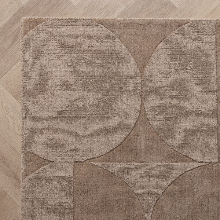 Wollteppich - Giselle Circles Beige - 4