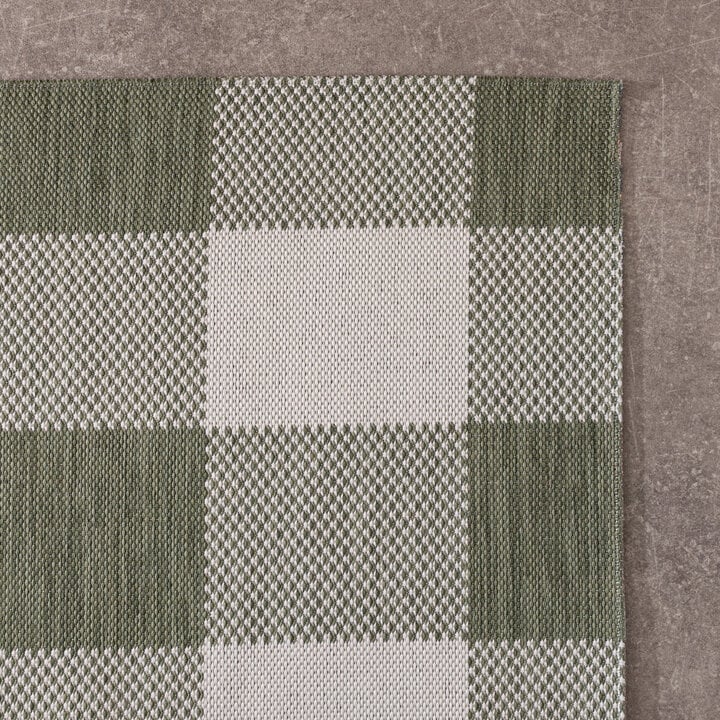 In- & Outdoor Teppich - Ranch Checkerboard Grün - 5