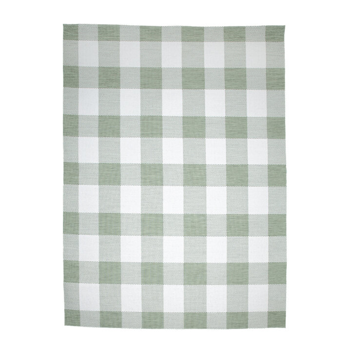 In- & Outdoor Teppich - Ranch Checkerboard Grün - 1