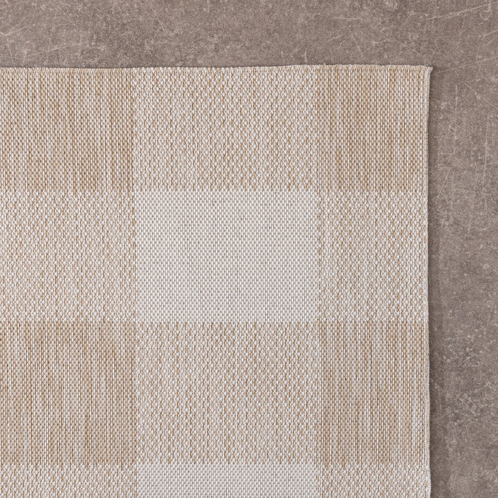 In- & Outdoor Teppich - Ranch Checkerboard Beige - 5