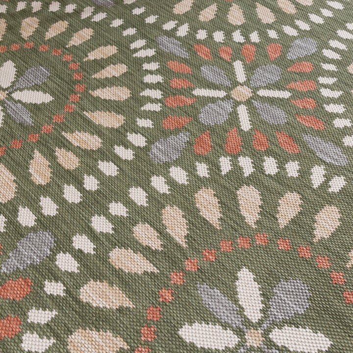 In- & Outdoor Teppich - Ranch Mandala Grün - 3