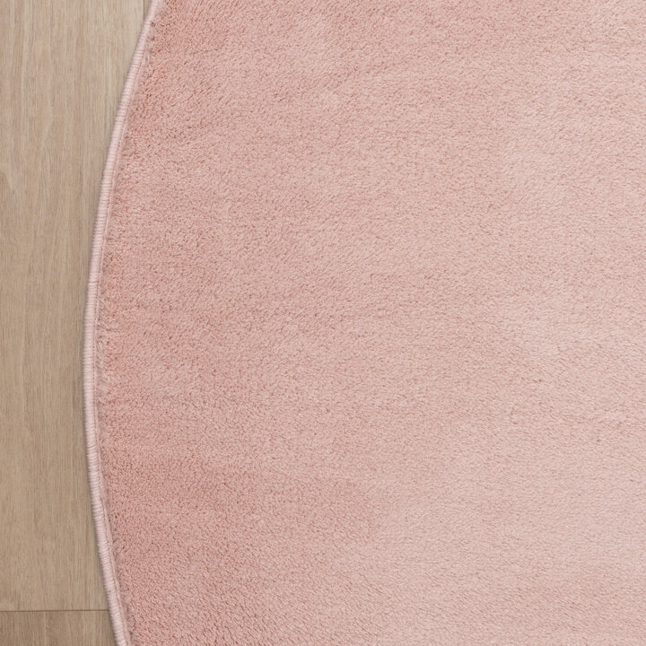 Waschbarer Teppich Rund - Vivid Rosa - 4