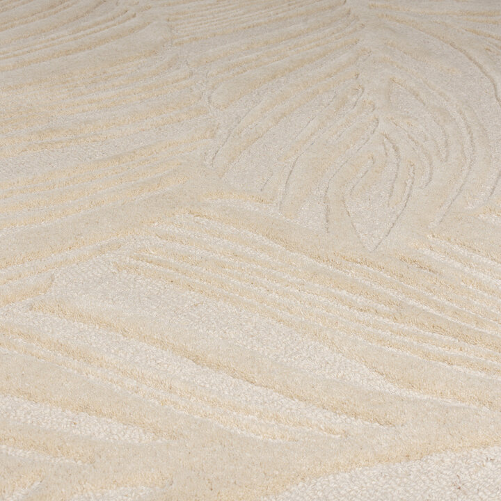 Moderner Teppich - Solacio Leaves Beige - 3