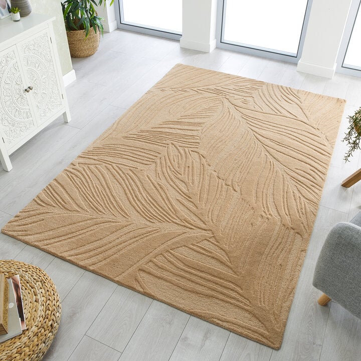 Moderner Teppich - Solacio Leaves Terrakotta