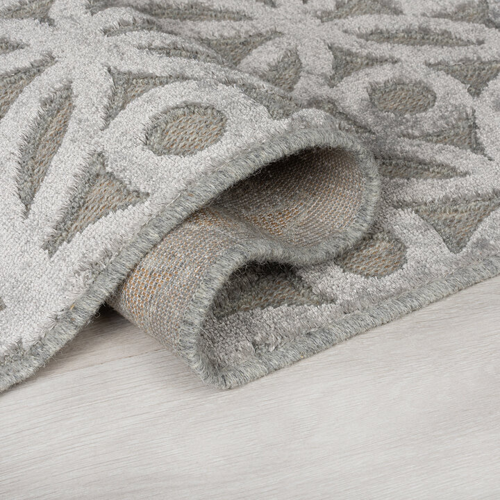 Abstrakter Teppich - Patno Clarissa Silber - 4