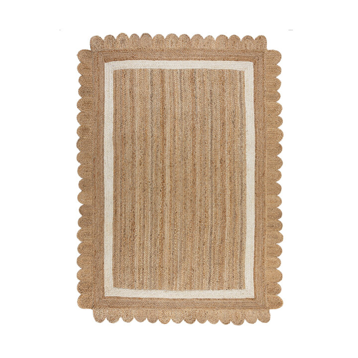 Jute Teppich - Grazo Natur Weiß - 1