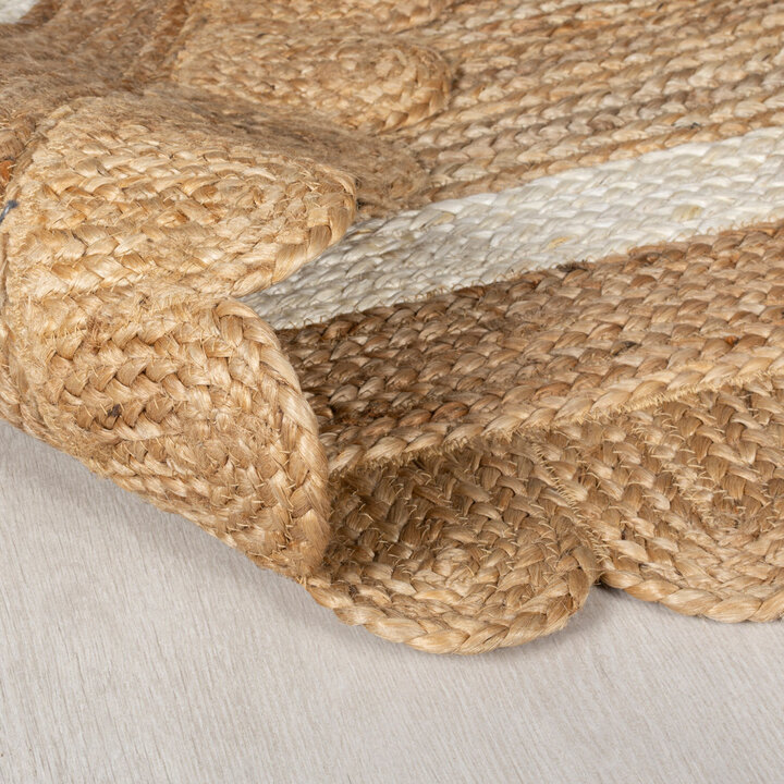 Jute Teppich - Grazo Natur Weiß - 4