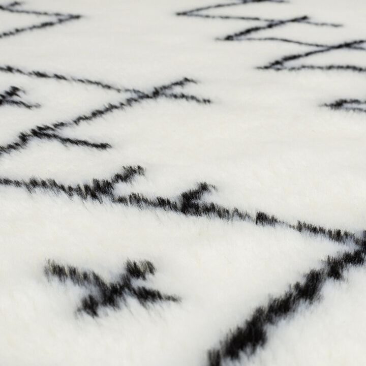 Waschbarer Berber Teppich - Furo Adil Creme Schwarz - 2