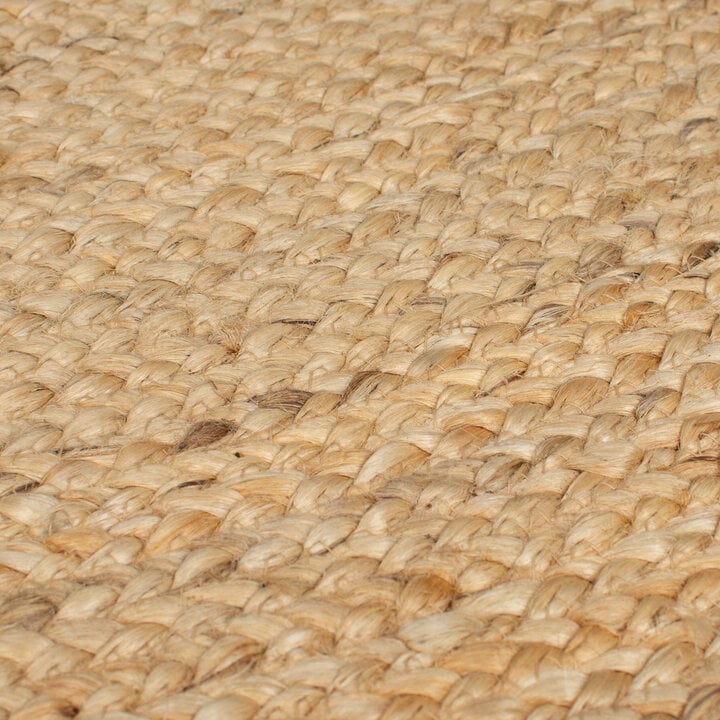Jute Teppich Rund - Kahano Natur Schwarz - 2