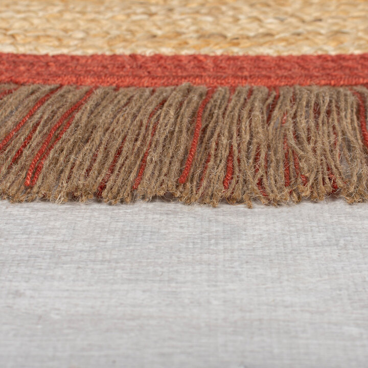 Jute Teppich Rund - Kahano Natur Terrakotta - 3