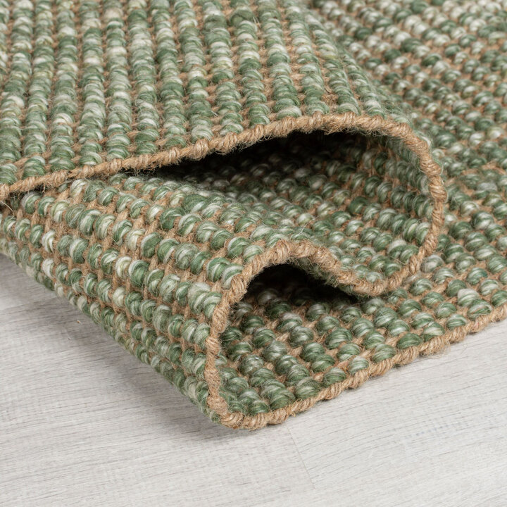 Jute Teppich  - Motto Ombre Grün  - 4