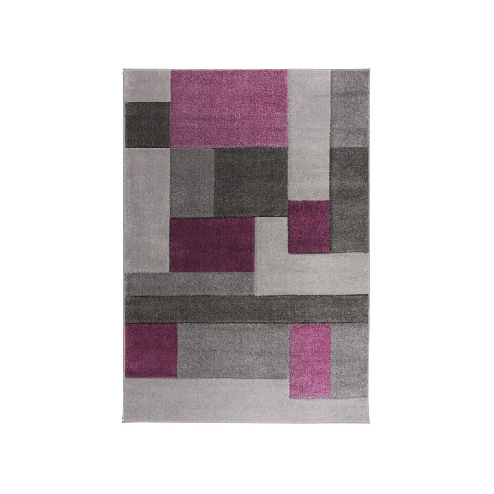 Moderner Teppich - Hando Cosmos Lila Grau  - 1