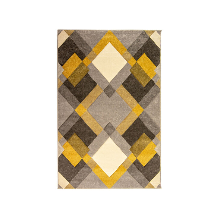 Moderner Teppich - Hando Nimbus Grau Ockergelb - 1