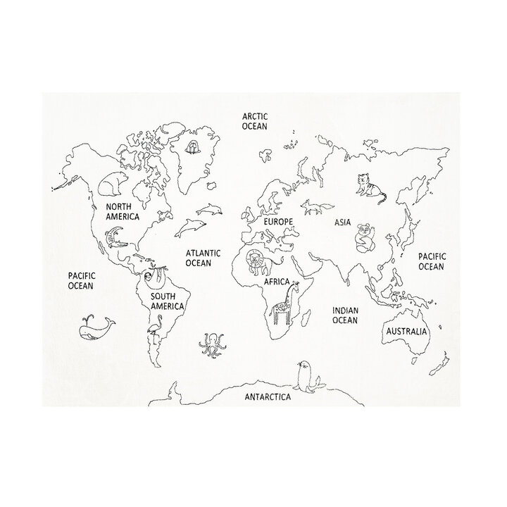 Kinderteppich - Globe Creme - 1