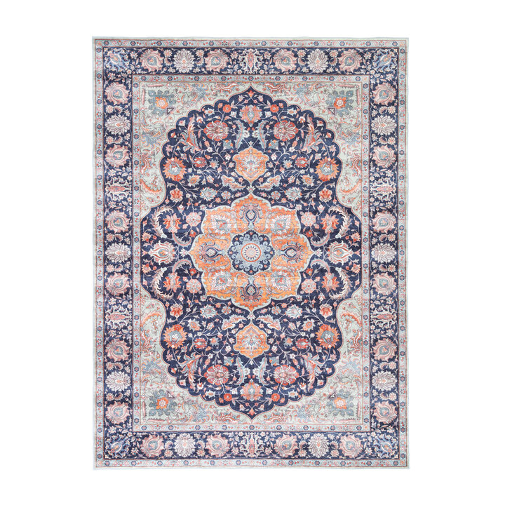 Teppich Vintage - Imagine Medaillon Blau - 1