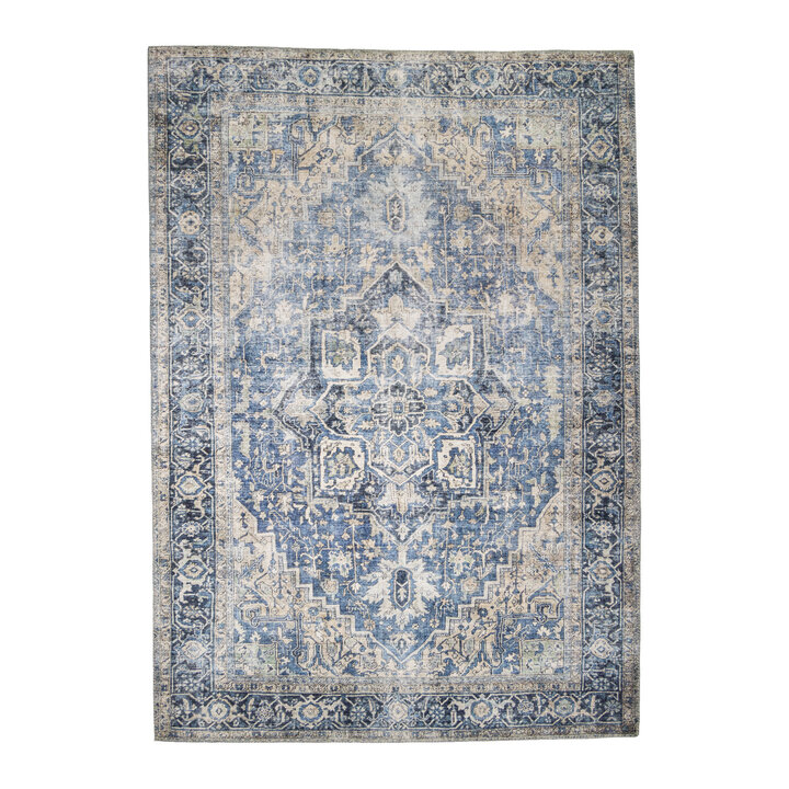 Teppich Vintage - Lugan Taupe Blau - 1