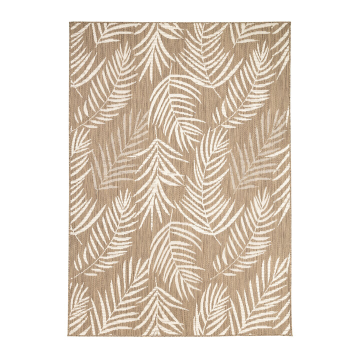 In-& Outdoor Teppich - Malta Leaves Natur - 1