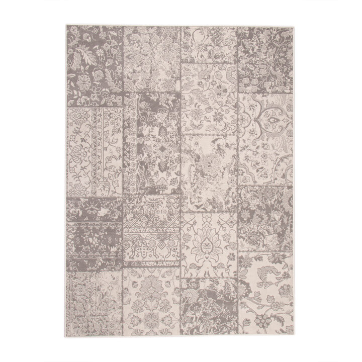 Teppich Patchwork - Miracle Grau Braun - 1