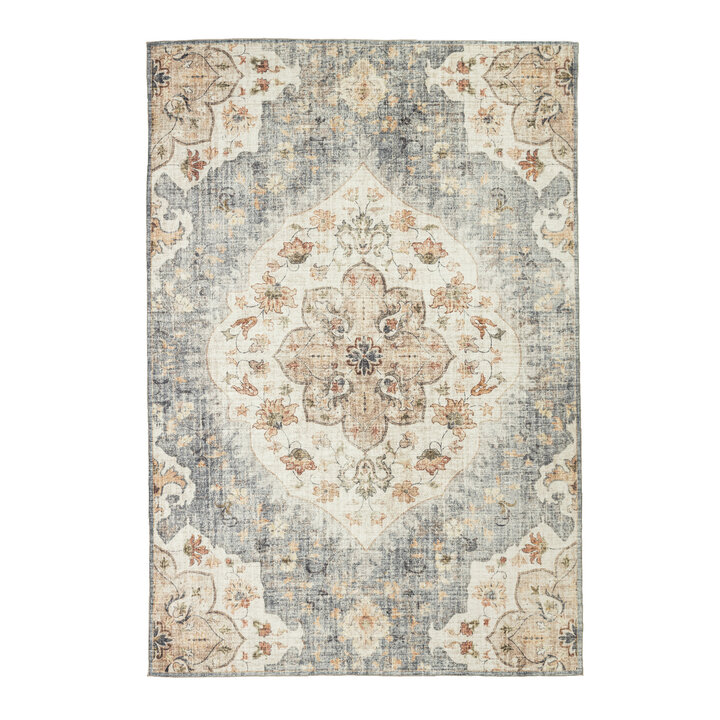 Vintage Gartenteppich - Santo Mandala Blau Grau - 1