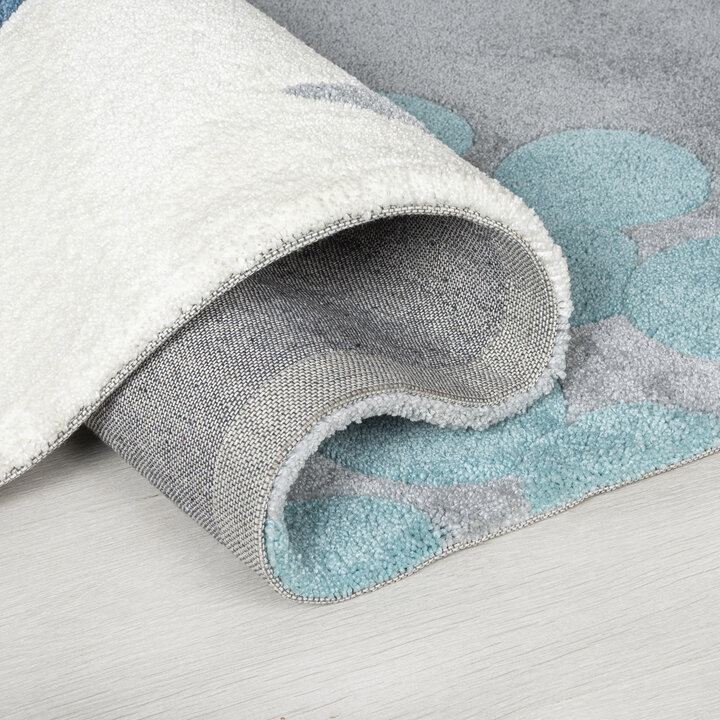 Teppich Floral - Zeso Floral Blau Grau - 2
