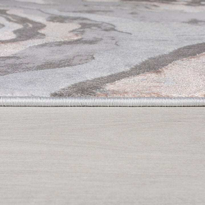Marmor Teppich - Erio Marbled Grau Rosa - 3