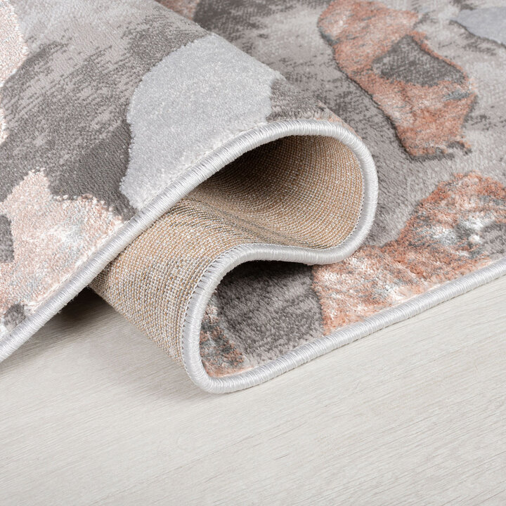 Marmor Teppich - Erio Marbled Grau Rosa - 4