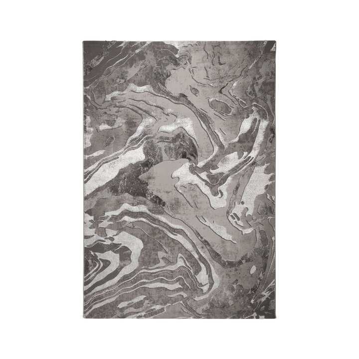 Marmor Teppich - Erio Marbled Grau  - 1