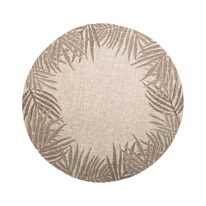 In- & Outdoor Teppich Rund - Tiga Edge Taupe - 1
