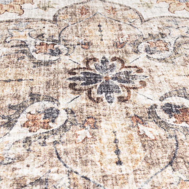 Vintage Gartenteppich Rund - Santo Mandala Grün - 3