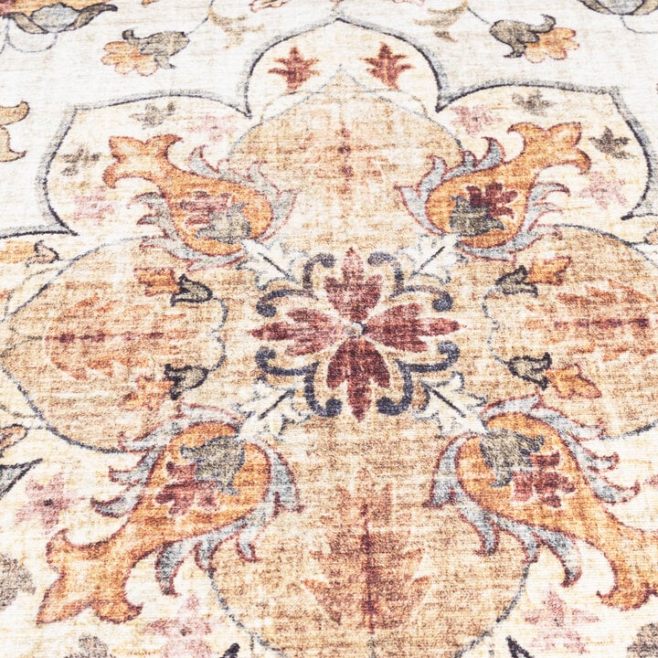 Vintage Gartenteppich Rund - Santo Mandala Terrakotta - 3