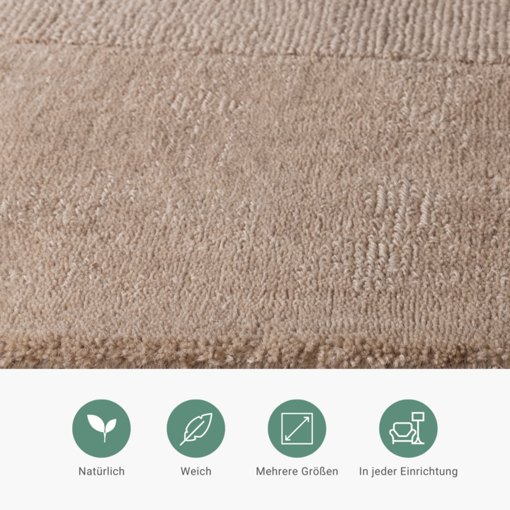 Wollteppich - Giselle Abstrakt Beige - 5