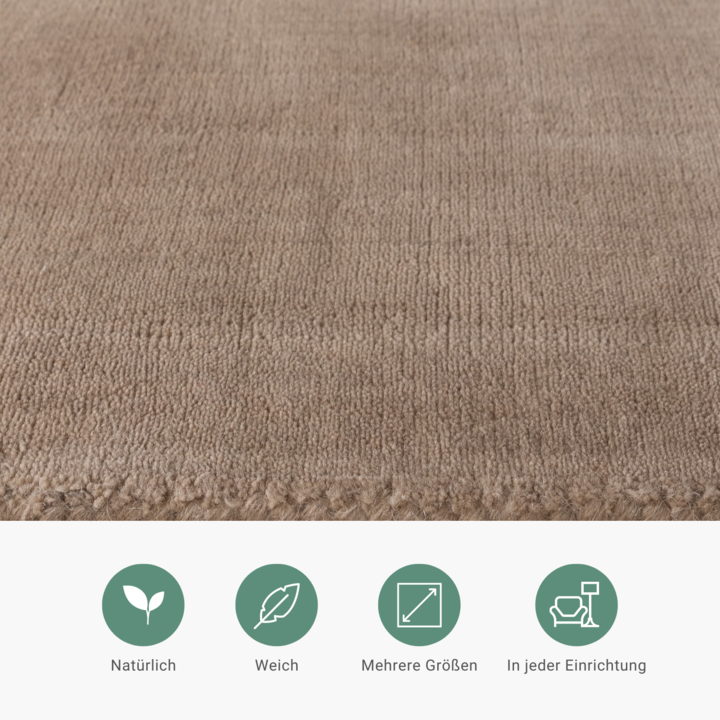 Wollteppich - Giselle Circles Beige - 5