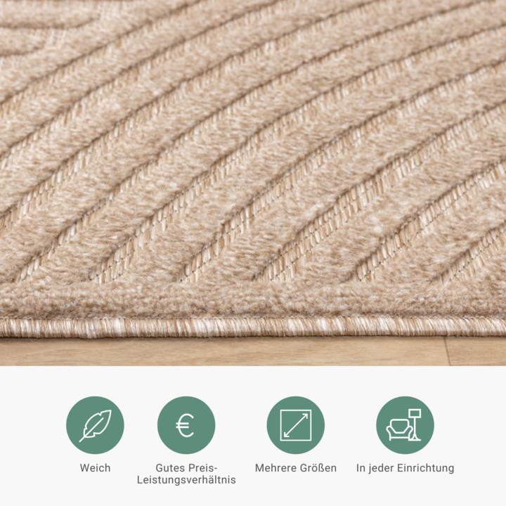Teppich Modern - Nori Curves Taupe - 4