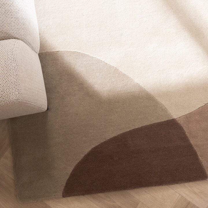 Wollteppich Abstrakt - Clarice Braun Beige - 2