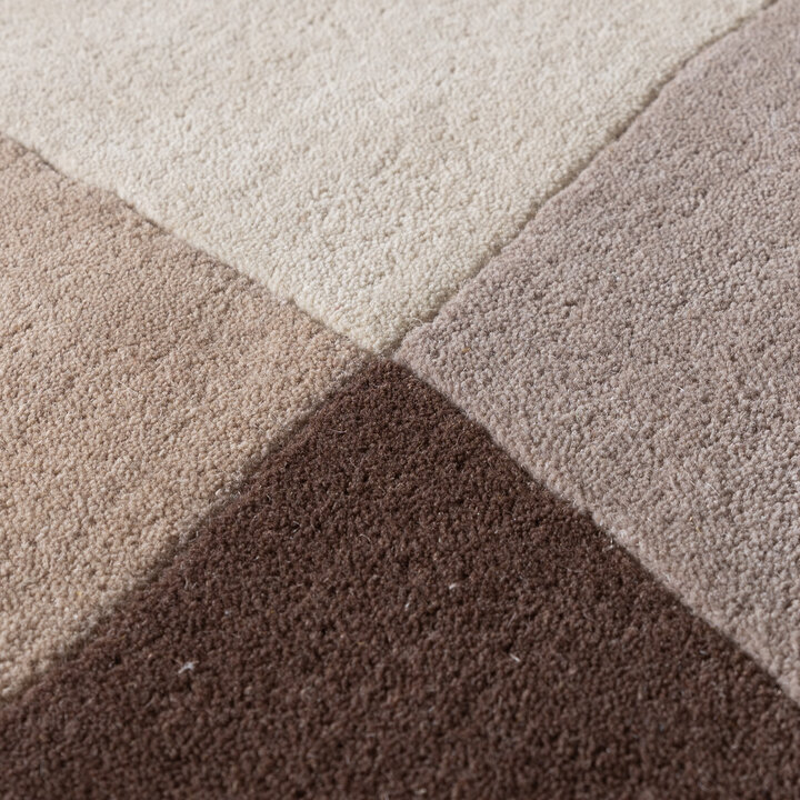Wollteppich Abstrakt - Clarice Braun Beige - 3