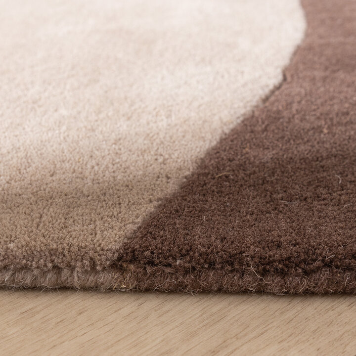 Wollteppich Abstrakt - Clarice Braun Beige - 5