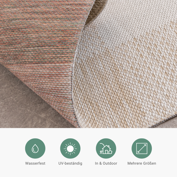 In- & Outdoor Teppich - Ranch Checkerboard Beige - 6